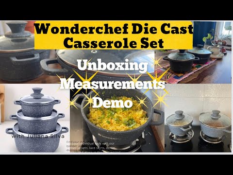 Wonderchef Die-Cast Casserole Set Unboxing, Review & Demo | Die Cast casserole Set of 3 with