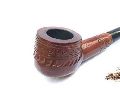 Rosewood 120-150gm Plain Continental Dark Brown With Mehroon long wooden smoking pipe