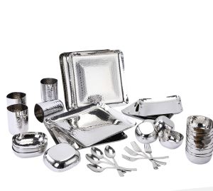 36 Pcs Stainless Steel Square Dinner Set