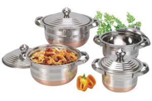 Copper Bottom American Casserole Set- 4 Pcs