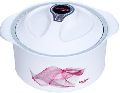 Khaitan Lotus 3 Pieces Thermoware Casserole Set - White,Pink,Blue  ( 1000, 2000, 3000 )