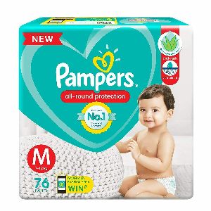 Pampers All round Protection Pants Medium size baby diapers 76 Count Anti Rash