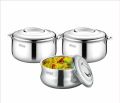 Mintage 3 piece dolphin stainless steel casserole